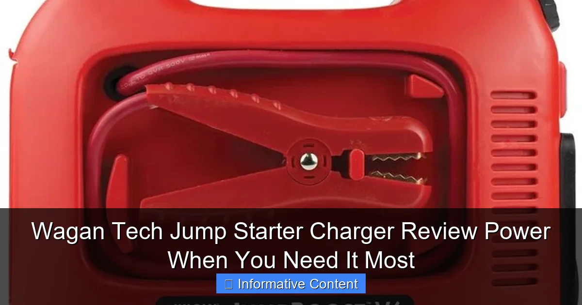 Wagan Tech Jump Starter Charger Review Power When You Need It Most