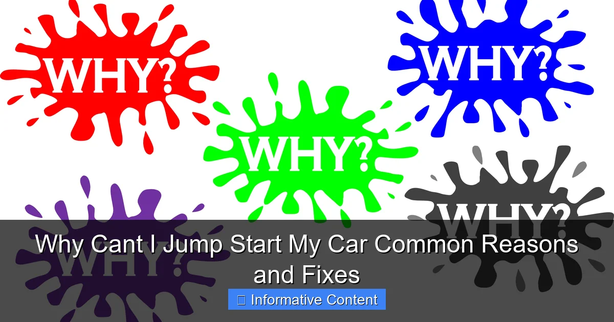 Why Cant I Jump Start My Car Common Reasons and Fixes