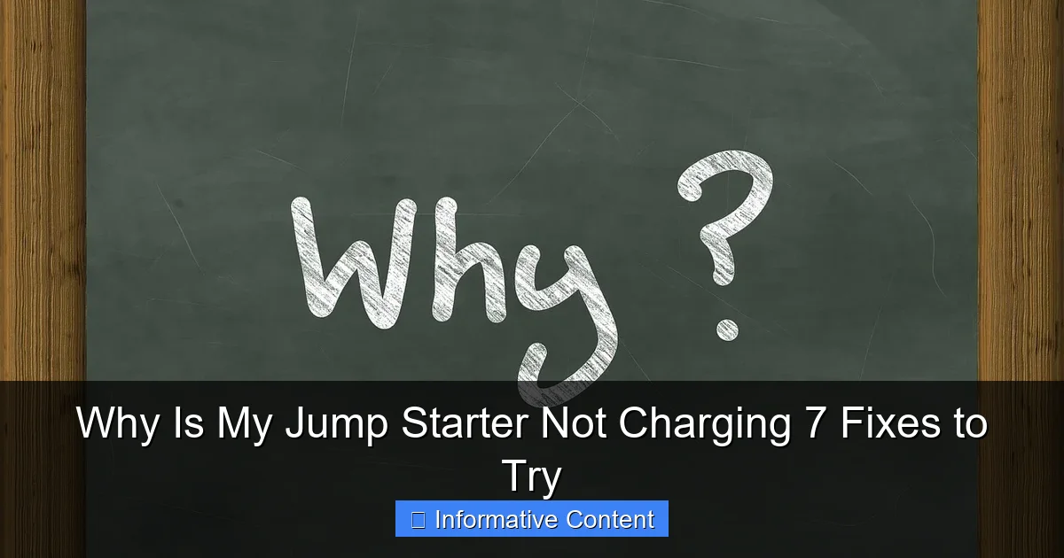 Why Is My Jump Starter Not Charging 7 Fixes to Try