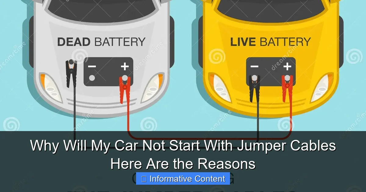 Why Will My Car Not Start With Jumper Cables Here Are the Reasons