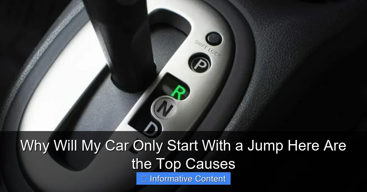 Why Will My Car Only Start With a Jump Here Are the Top Causes