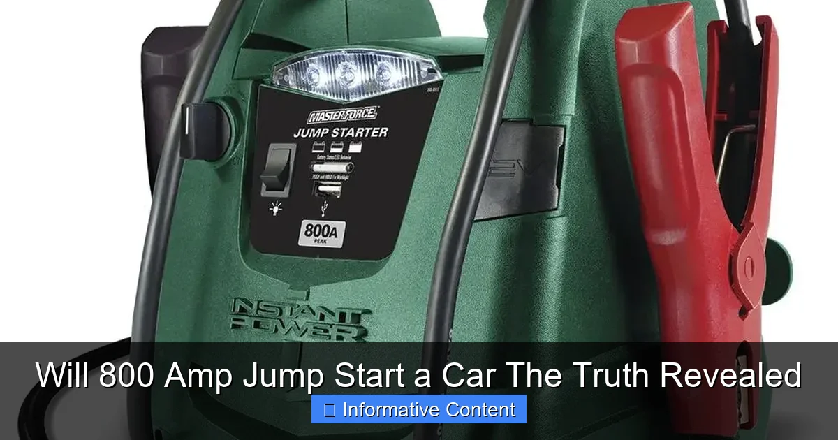 Will 800 Amp Jump Start a Car The Truth Revealed