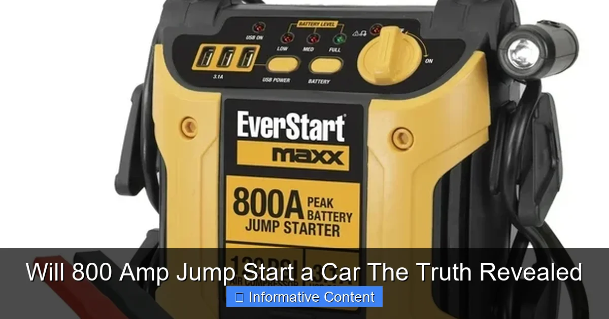 Will 800 Amp Jump Start a Car The Truth Revealed