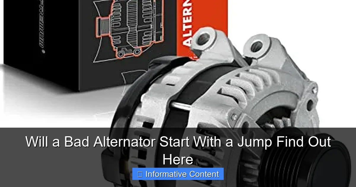Will a Bad Alternator Start With a Jump Find Out Here