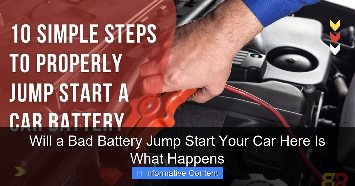 Will a Bad Battery Jump Start Your Car Here Is What Happens
