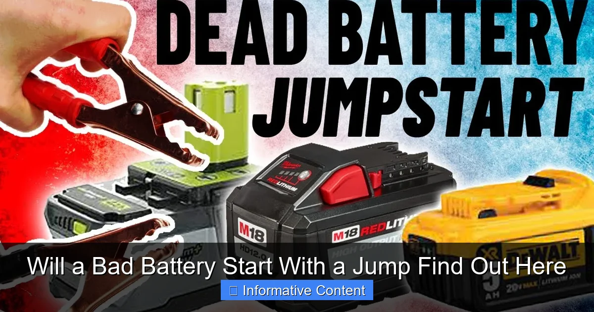 Will a Bad Battery Start With a Jump Find Out Here