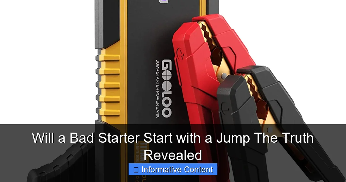 Will a Bad Starter Start with a Jump The Truth Revealed