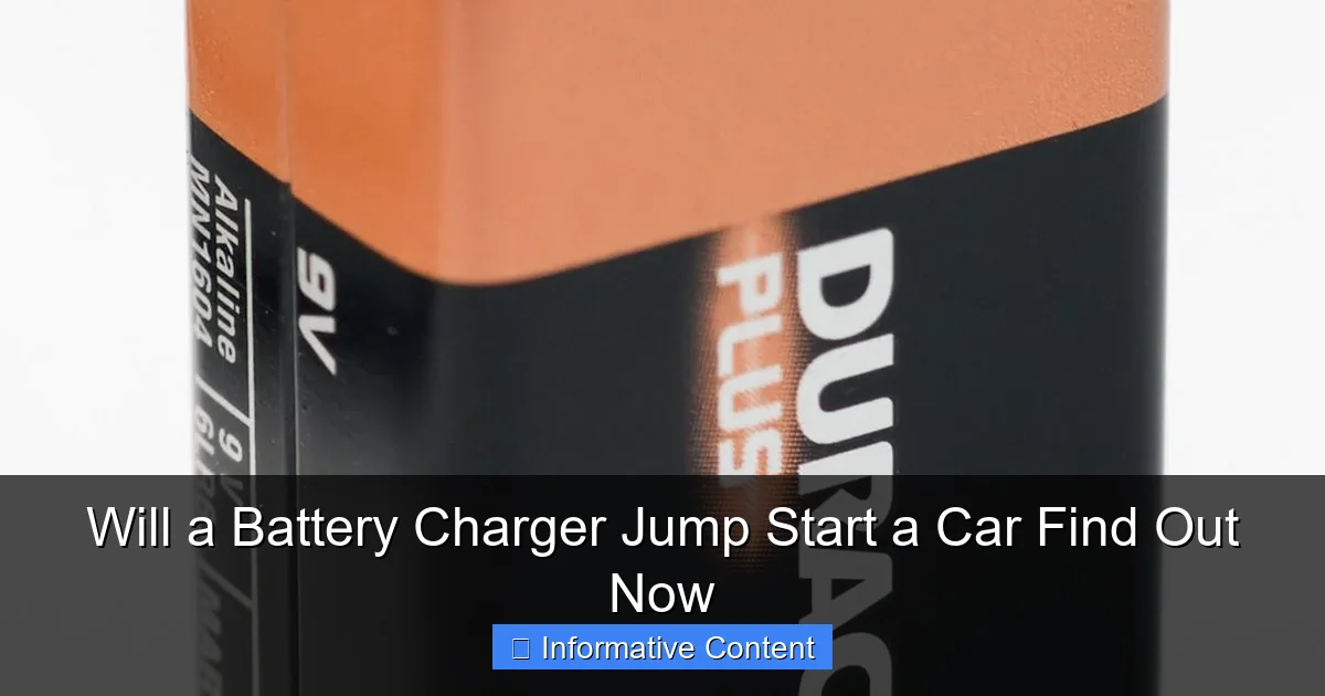 Will a Battery Charger Jump Start a Car Find Out Now