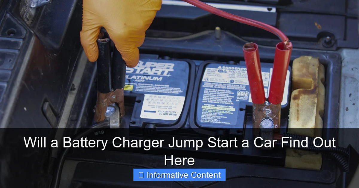 Will a Battery Charger Jump Start a Car Find Out Here