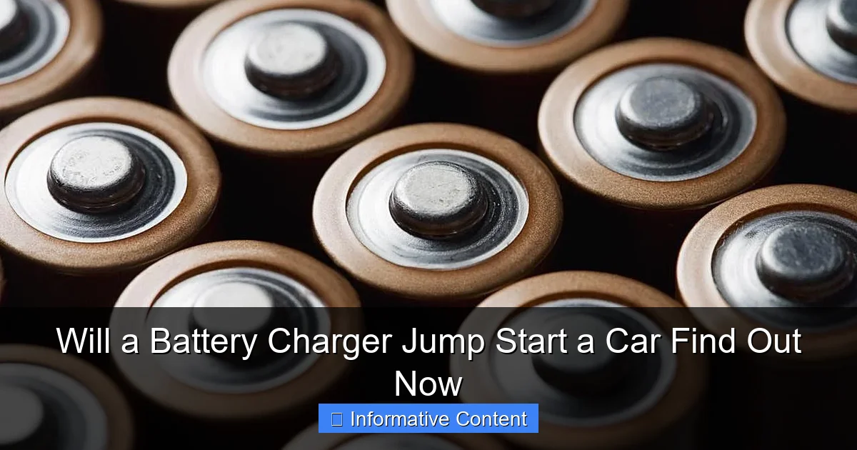 Will a Battery Charger Jump Start a Car Find Out Now