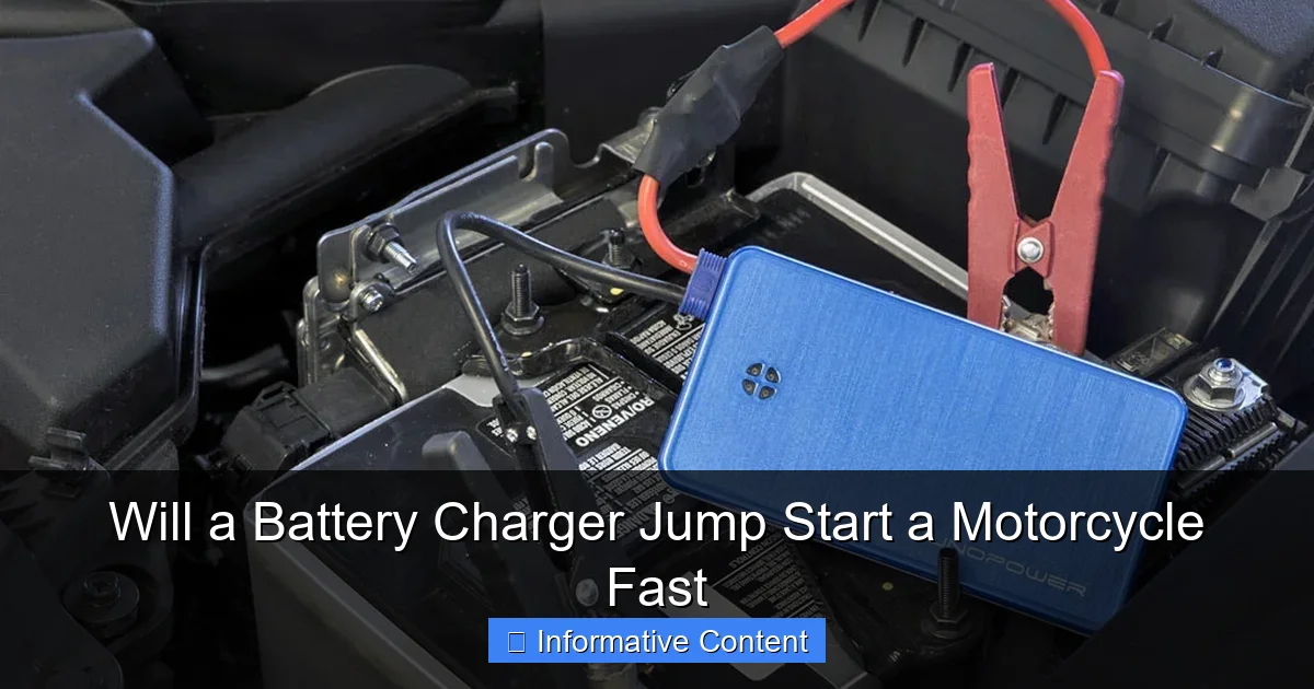 Will a Battery Charger Jump Start a Motorcycle Fast
