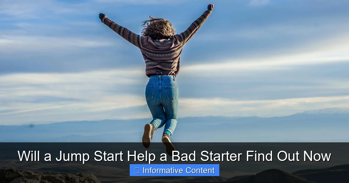 Will a Jump Start Help a Bad Starter Find Out Now