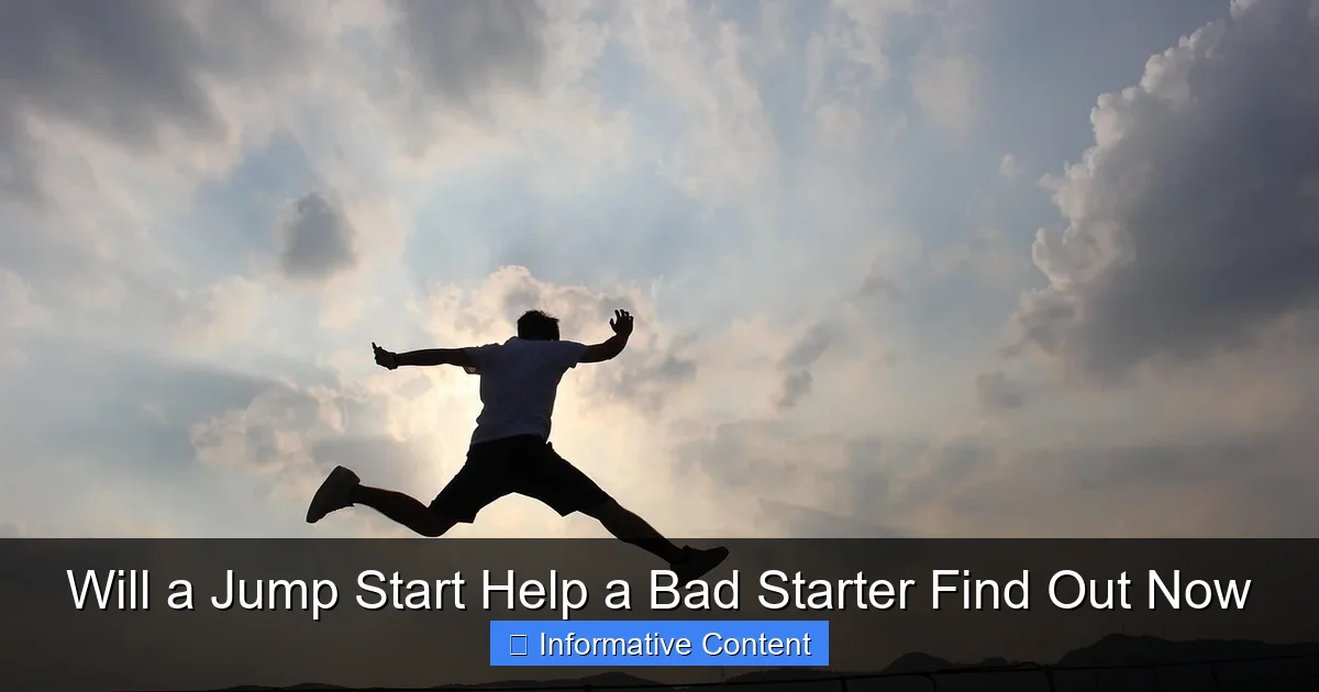 Will a Jump Start Help a Bad Starter Find Out Now
