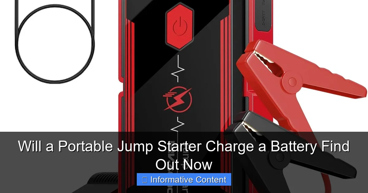 Will a Portable Jump Starter Charge a Battery Find Out Now