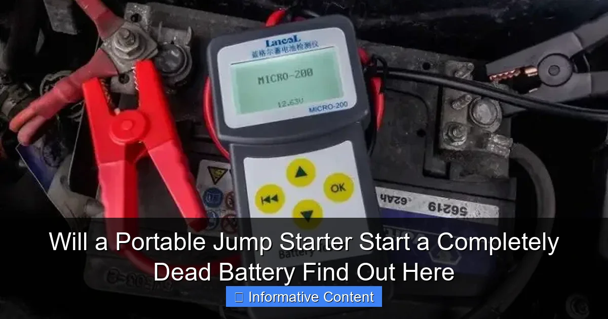Will a Portable Jump Starter Start a Completely Dead Battery Find Out Here