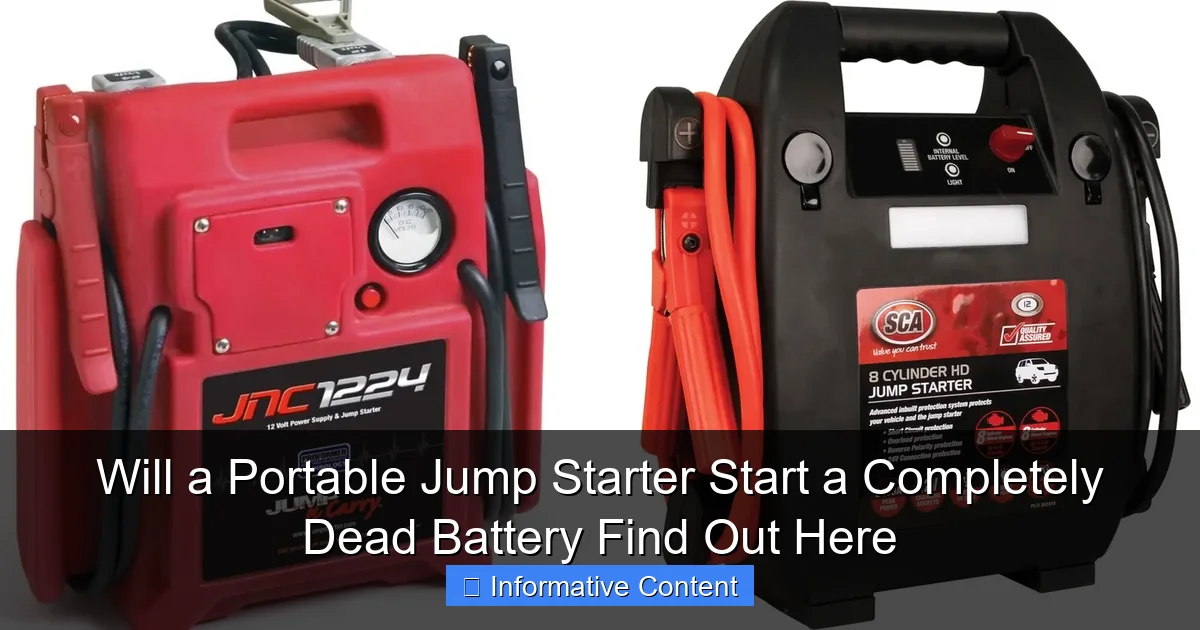 Will a Portable Jump Starter Start a Completely Dead Battery Find Out Here