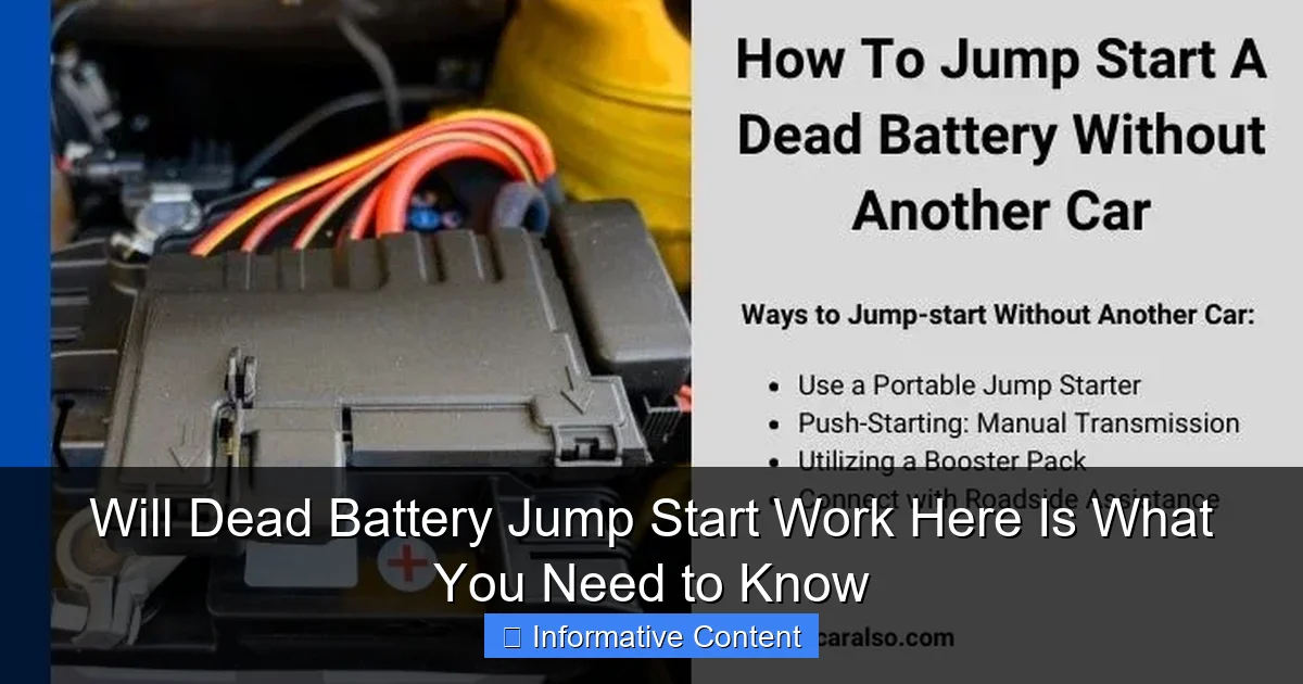 Will Dead Battery Jump Start Work Here Is What You Need to Know
