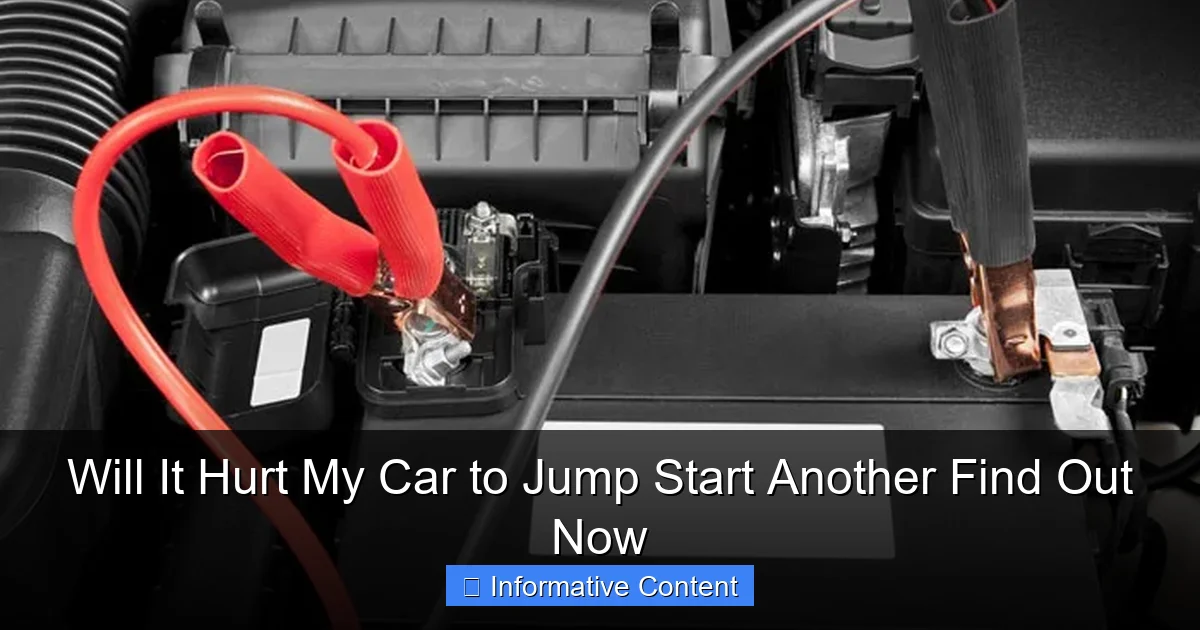 Will It Hurt My Car to Jump Start Another Find Out Now