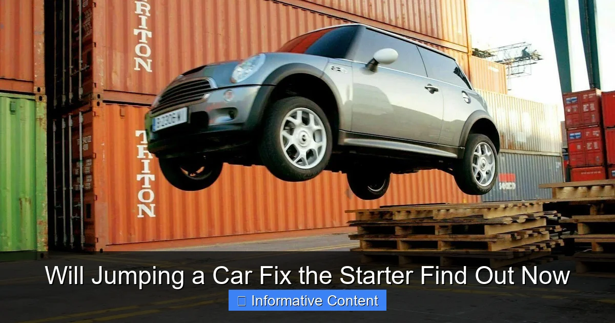 Will Jumping a Car Fix the Starter Find Out Now