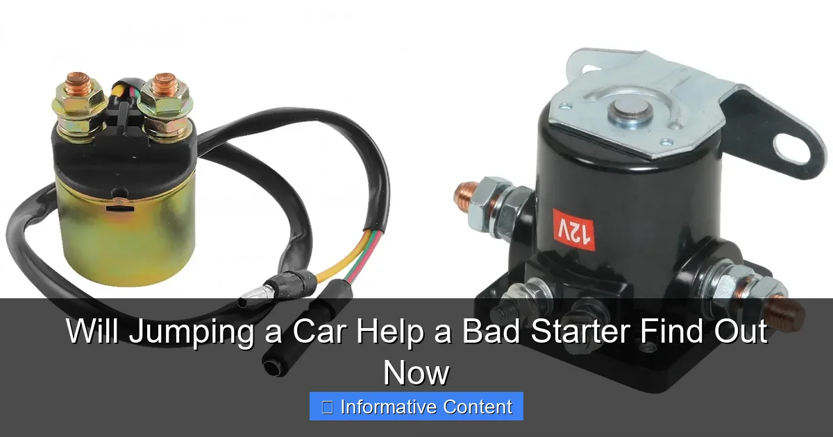 Will Jumping a Car Help a Bad Starter Find Out Now