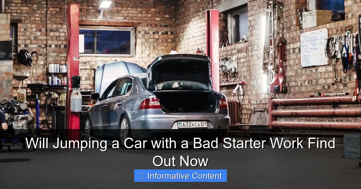 Will Jumping a Car with a Bad Starter Work Find Out Now