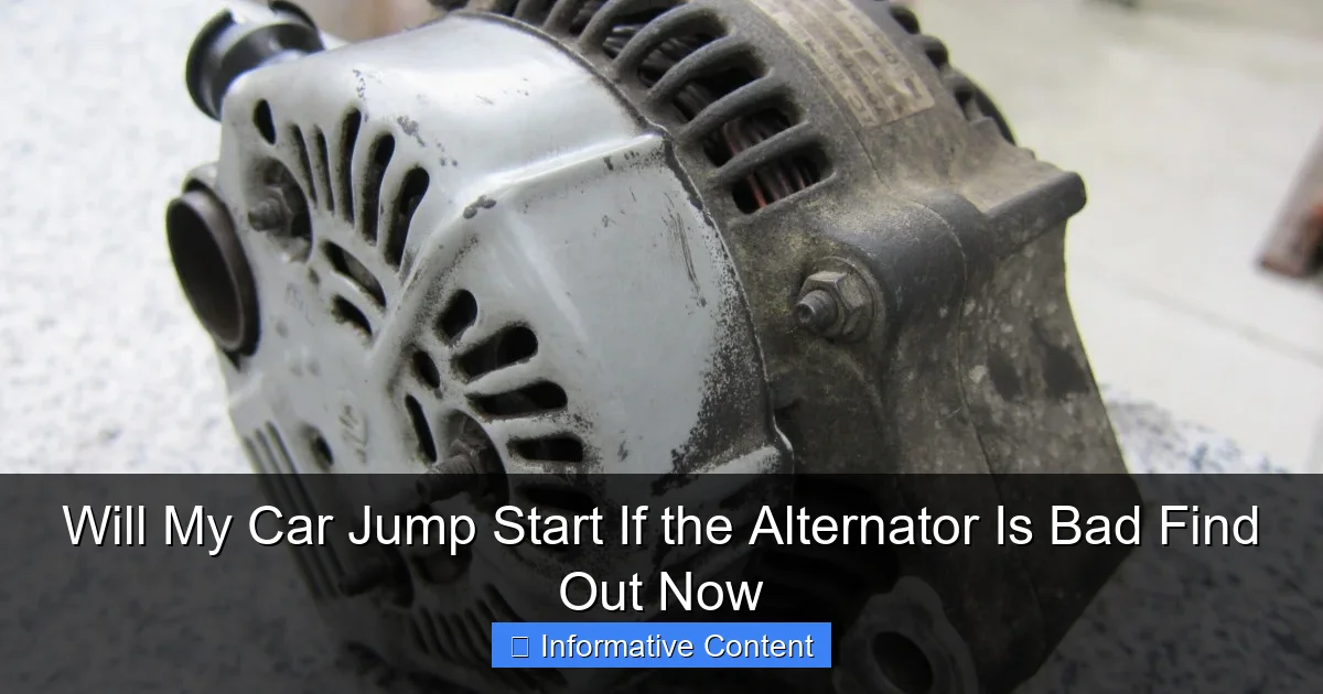 Will My Car Jump Start If the Alternator Is Bad Find Out Now