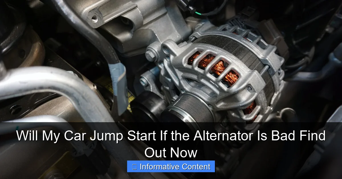 Will My Car Jump Start If the Alternator Is Bad Find Out Now