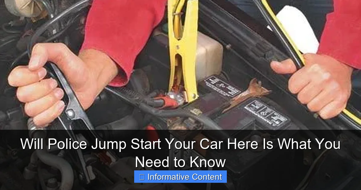 Will Police Jump Start Your Car Here Is What You Need to Know