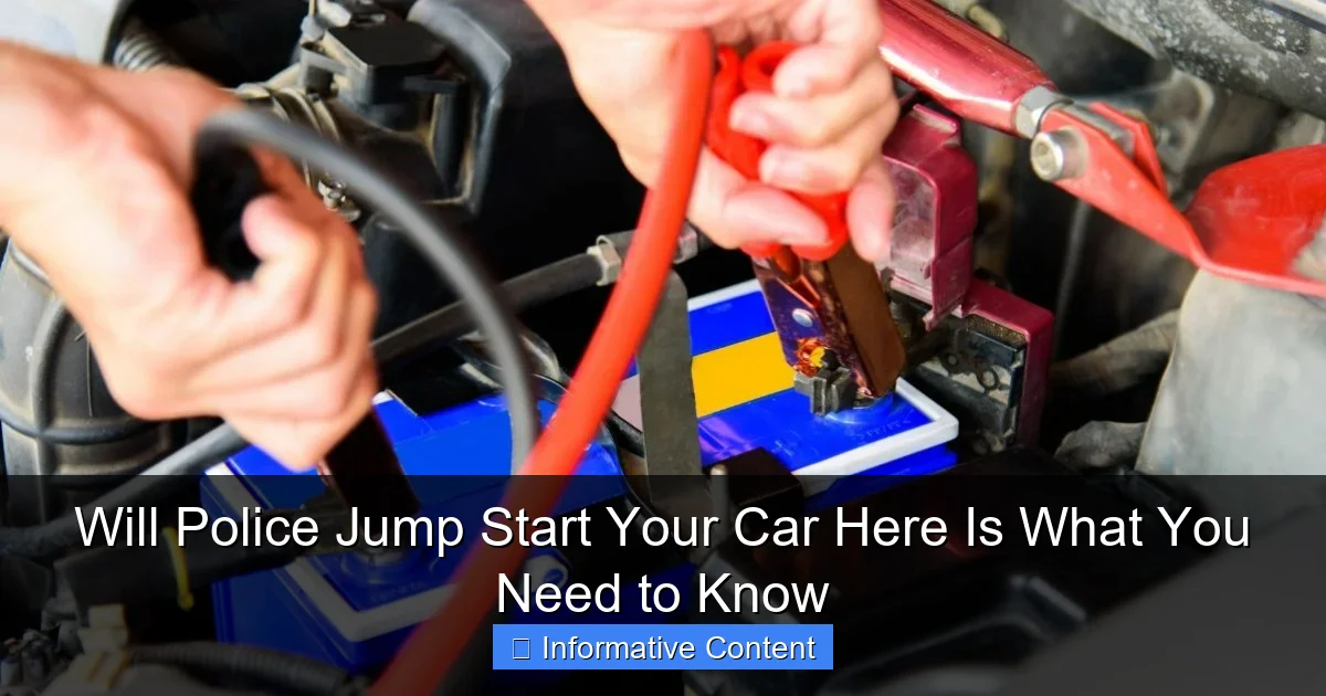 Will Police Jump Start Your Car Here Is What You Need to Know