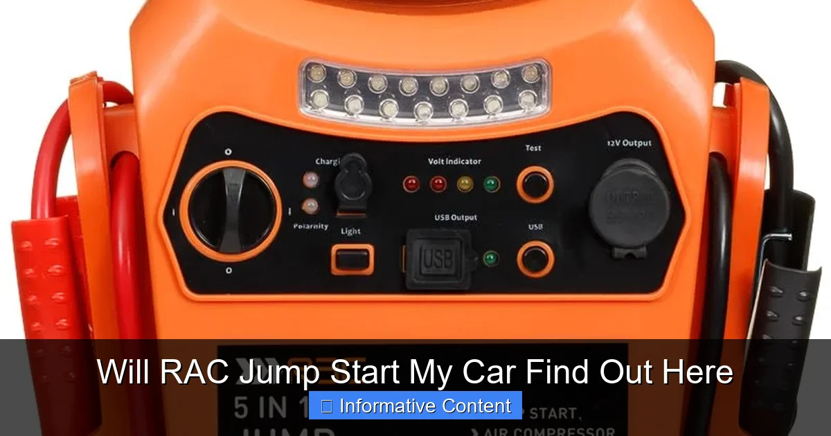 Will RAC Jump Start My Car Find Out Here