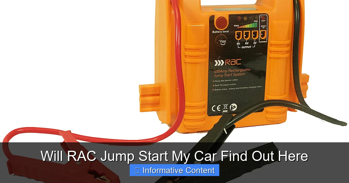 Will RAC Jump Start My Car Find Out Here