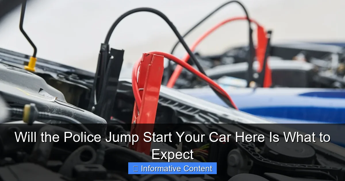 Will the Police Jump Start Your Car Here Is What to Expect