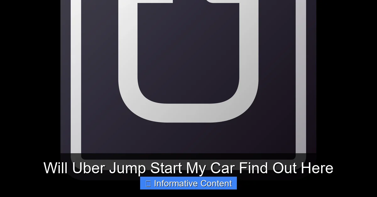 Will Uber Jump Start My Car Find Out Here