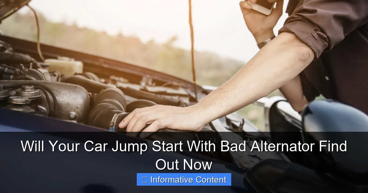 Will Your Car Jump Start With Bad Alternator Find Out Now