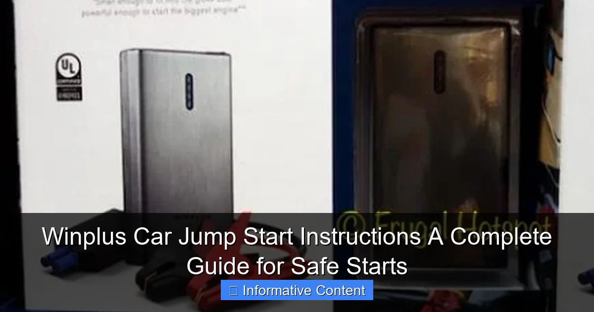 Winplus Car Jump Start Instructions A Complete Guide for Safe Starts
