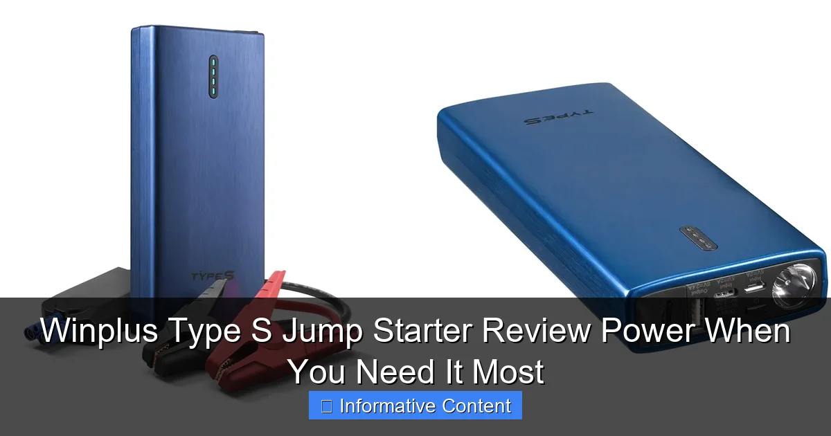 Winplus Type S Jump Starter Review Power When You Need It Most