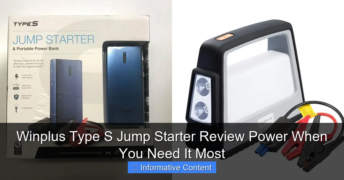 Winplus Type S Jump Starter Review Power When You Need It Most