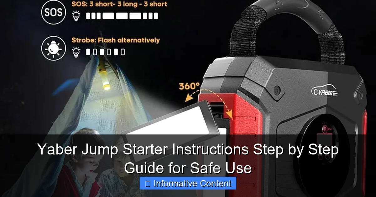 Yaber Jump Starter Instructions Step by Step Guide for Safe Use