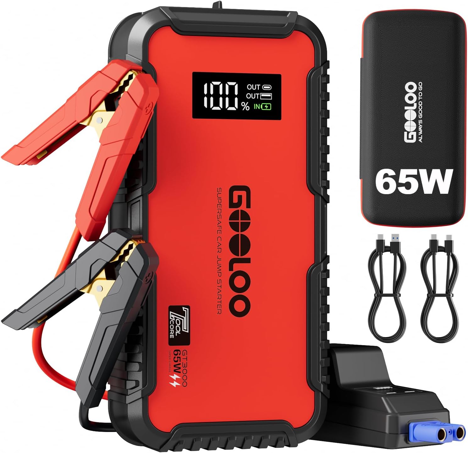 GOOLOO GT3000 Jump Starter Review 2026: 3000A Portable 12V Boost with 65W Charge
