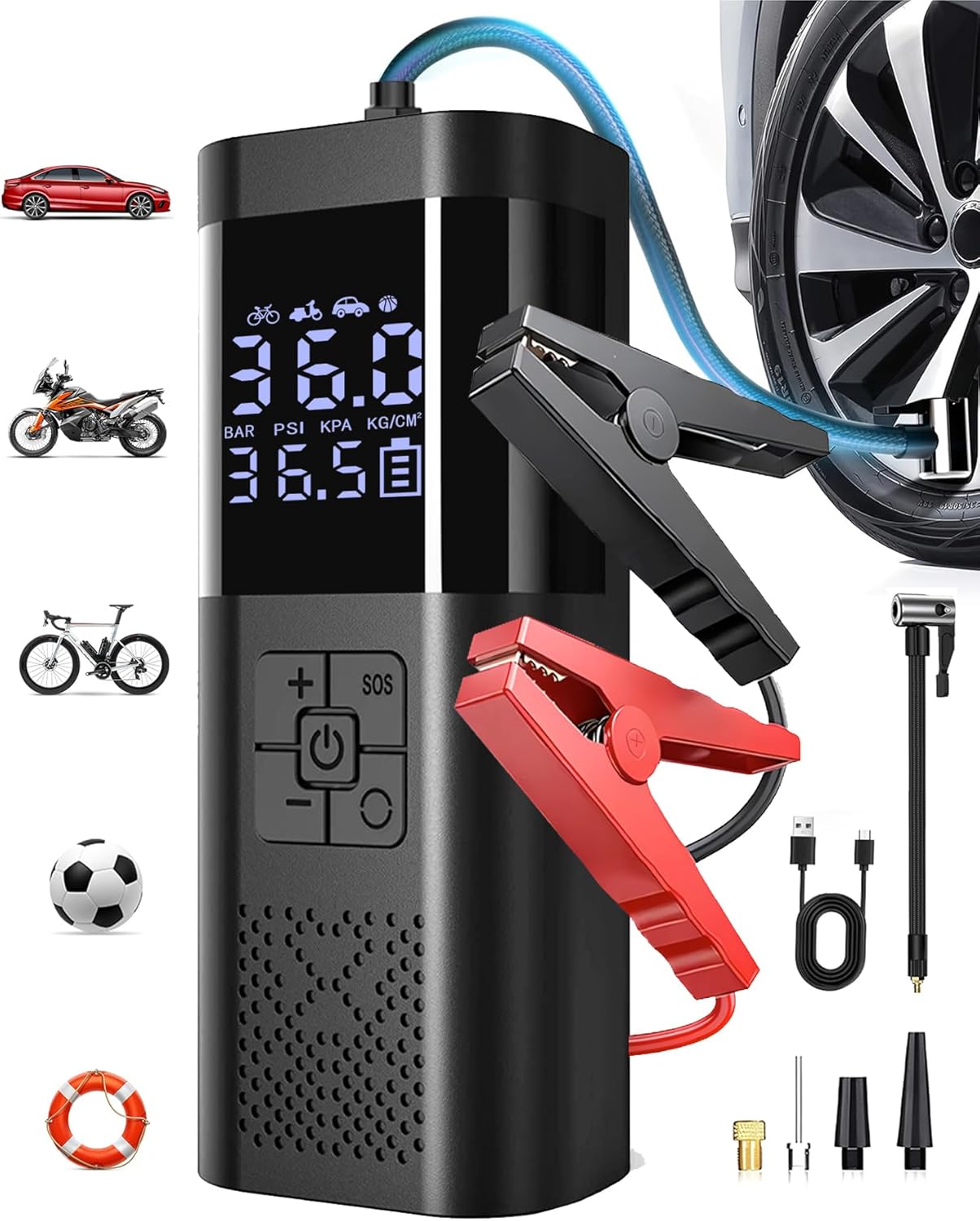 Jump Starter with Air Compressor Review 2026: 400A Boost & 150PSI Auto-Shutoff I