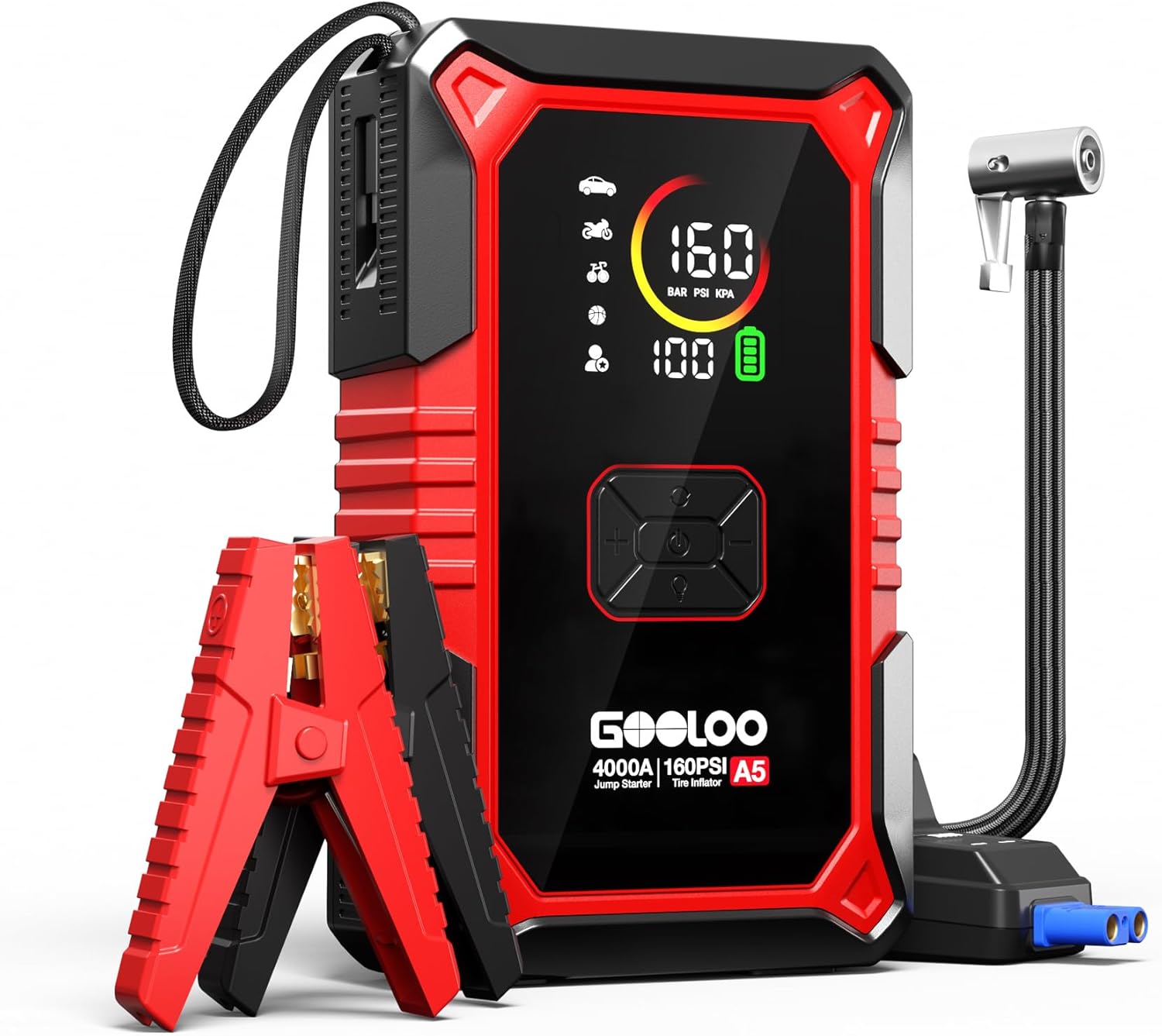 GOOLOO A5 Jump Starter Review 2026: 4000A Power & 160PSI Air Compressor?