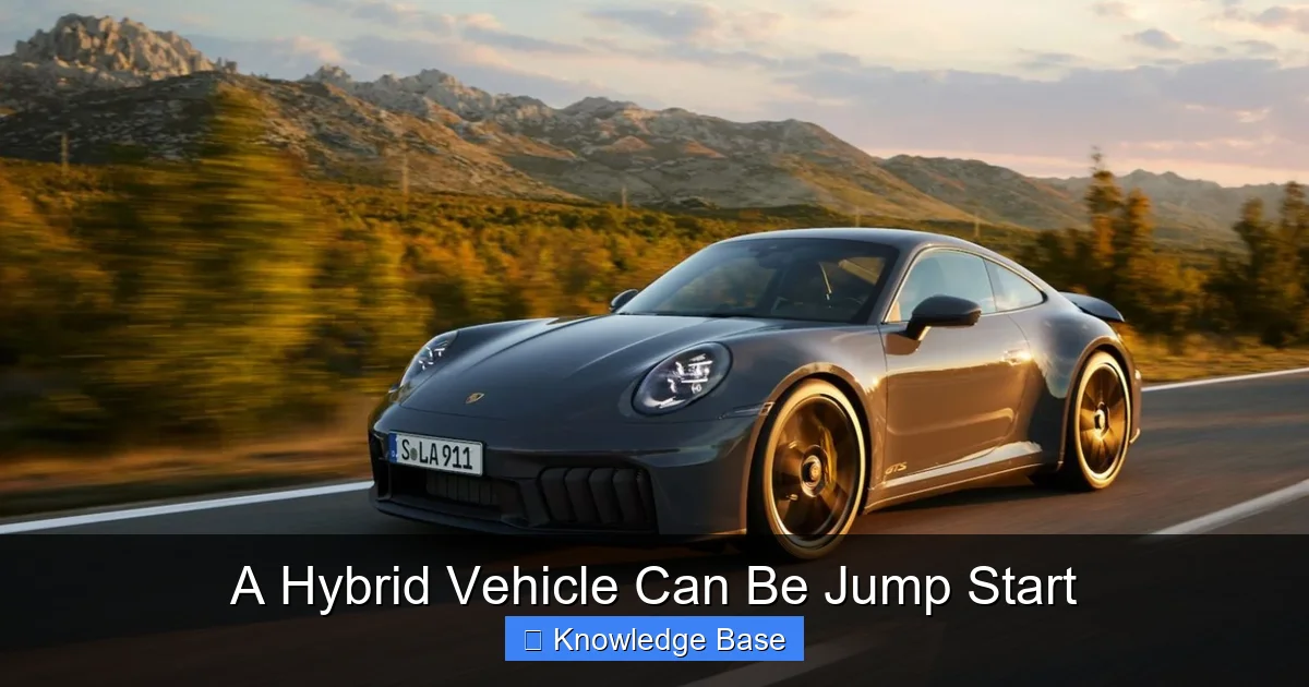 A Hybrid Vehicle Can Be Jump Start