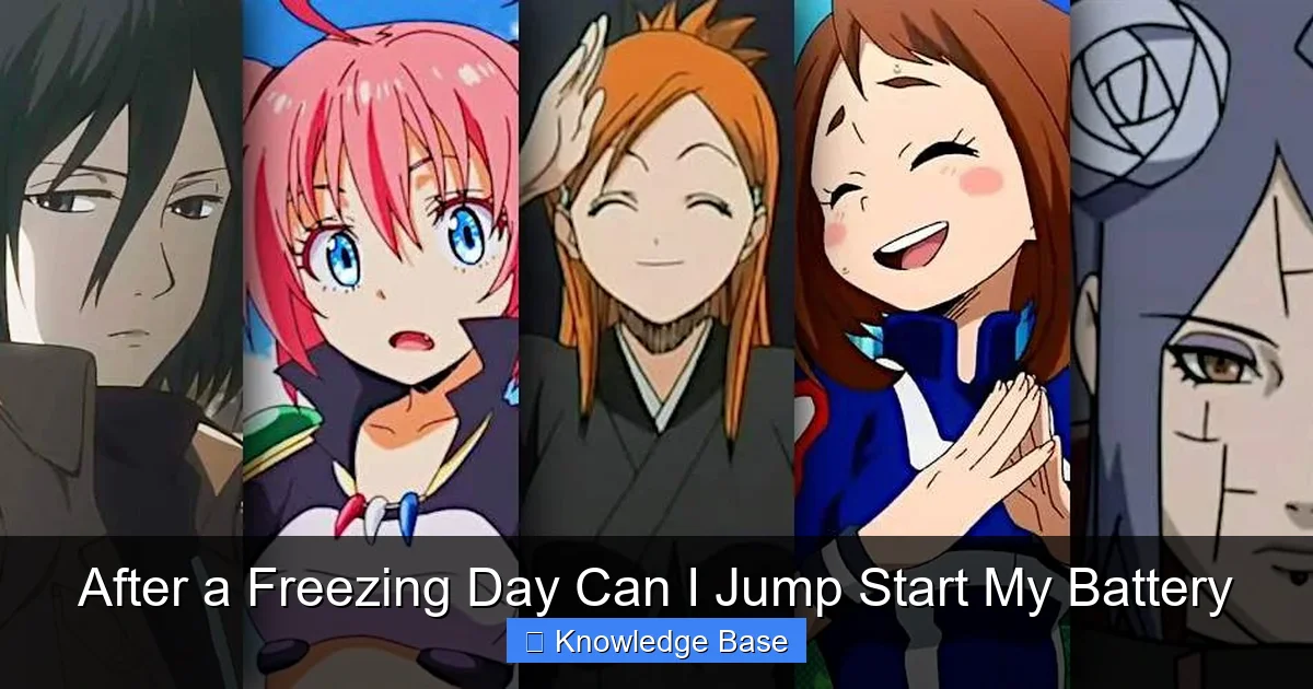 After a Freezing Day Can I Jump Start My Battery