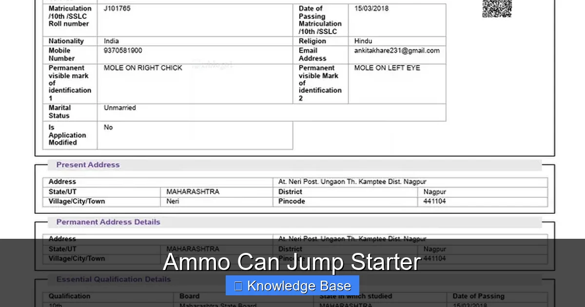 Ammo Can Jump Starter