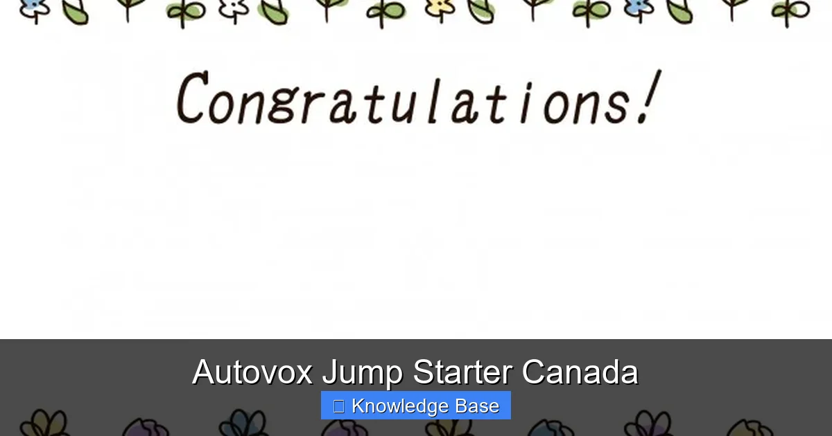 Autovox Jump Starter Canada