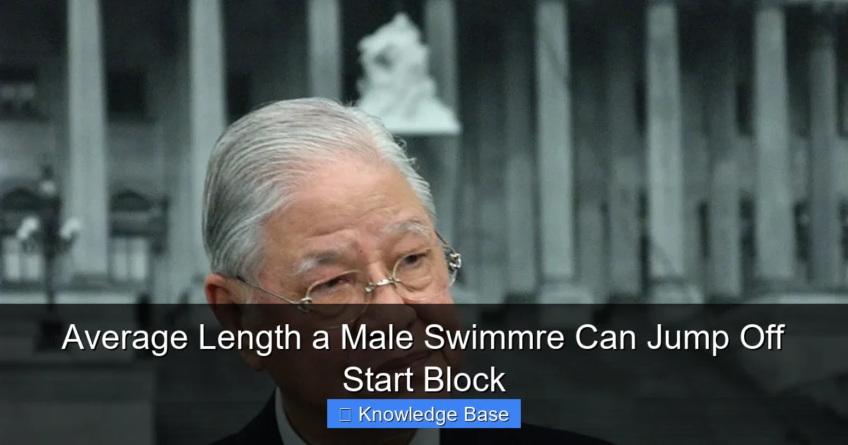 Average Length a Male Swimmre Can Jump Off Start Block