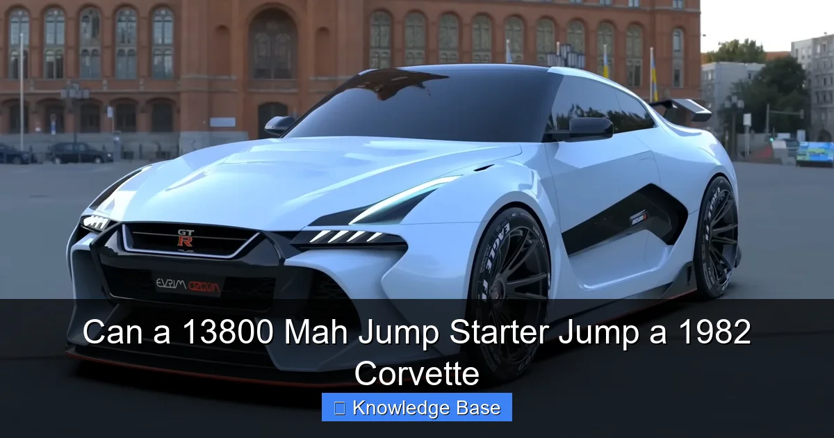 Can a 13800 Mah Jump Starter Jump a 1982 Corvette