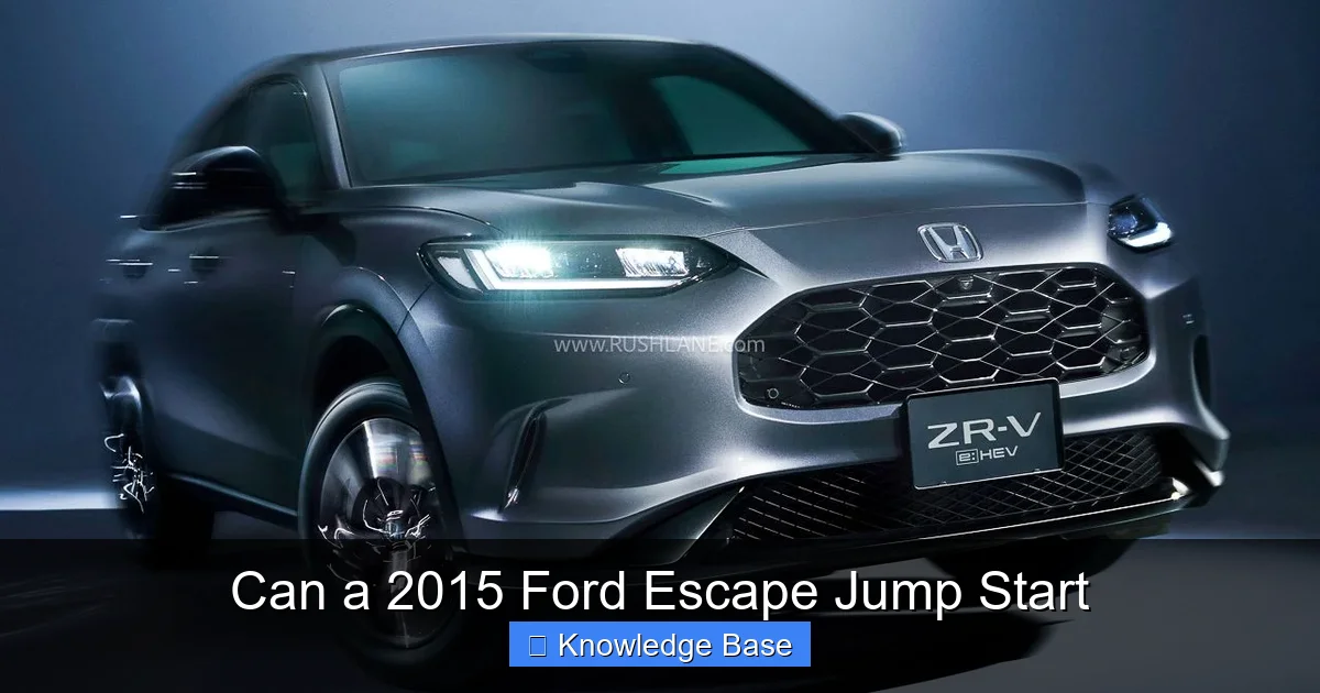 Can a 2015 Ford Escape Jump Start