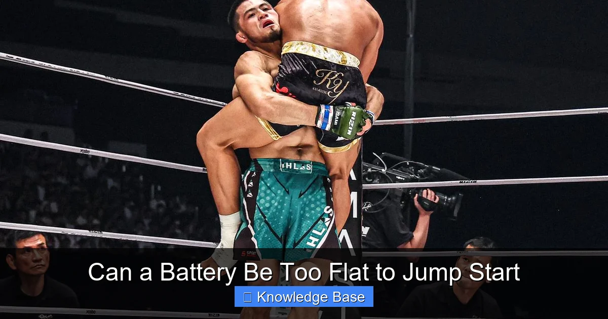 Can a Battery Be Too Flat to Jump Start