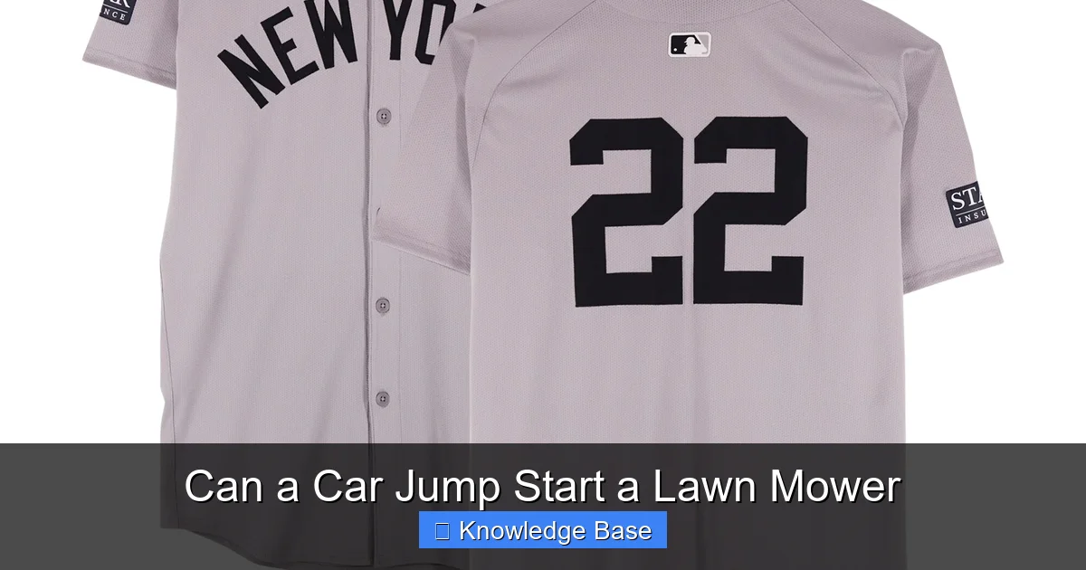 Can a Car Jump Start a Lawn Mower